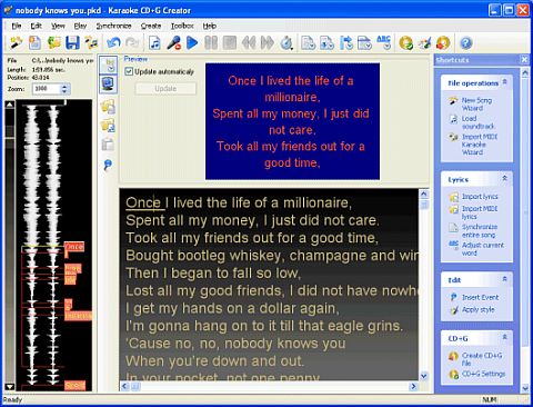 Karaoke CD+G Creator, All-In-One Karaoke Maker Program